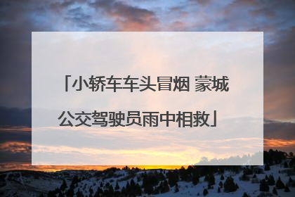 小轿车车头冒烟 蒙城公交驾驶员雨中相救