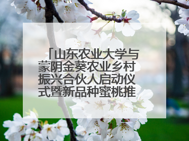 山东农业大学与蒙阴金葵农业乡村振兴合伙人启动仪式暨新品种蜜桃推介活动举行
