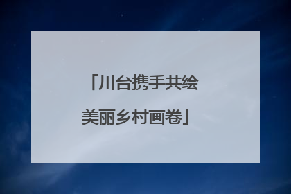 川台携手共绘美丽乡村画卷