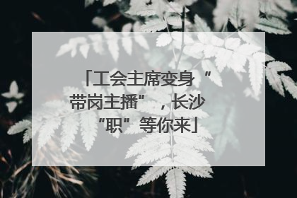 工会主席变身“带岗主播”，长沙“职”等你来