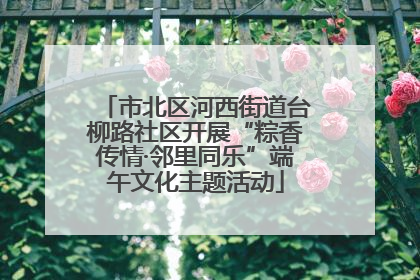 市北区河西街道台柳路社区开展“粽香传情·邻里同乐”端午文化主题活动