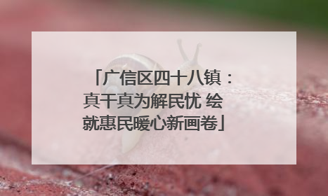广信区四十八镇：真干真为解民忧 绘就惠民暖心新画卷