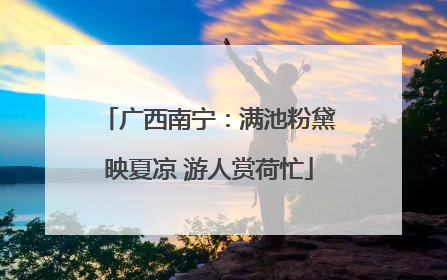 广西南宁：满池粉黛映夏凉 游人赏荷忙