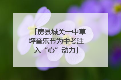 房县城关一中草坪音乐节为中考注入“心”动力