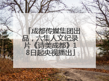 成都传媒集团出品，六集人文纪录片《诗美成都》18日起央视播出