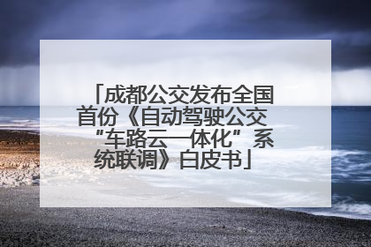 成都公交发布全国首份《自动驾驶公交“车路云一体化”系统联调》白皮书