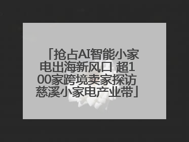 抢占AI智能小家电出海新风口 超100家跨境卖家探访慈溪小家电产业带