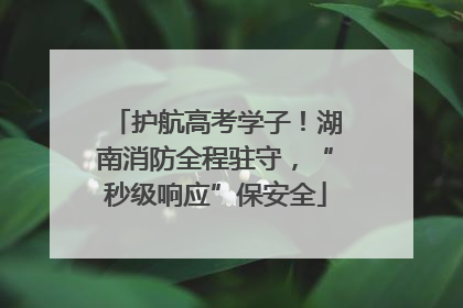 护航高考学子！湖南消防全程驻守，“秒级响应”保安全