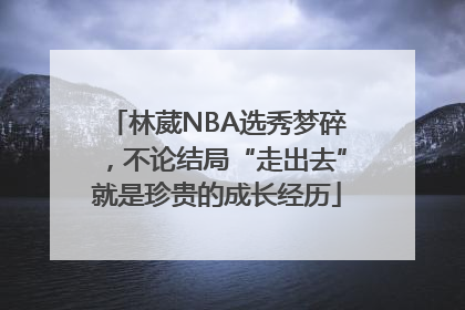 林葳NBA选秀梦碎，不论结局“走出去”就是珍贵的成长经历