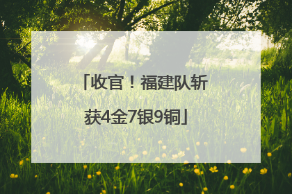 收官！福建队斩获4金7银9铜