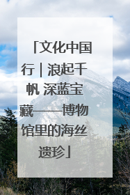 文化中国行｜浪起千帆 深蓝宝藏——博物馆里的海丝遗珍