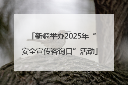 新疆举办2025年“安全宣传咨询日”活动