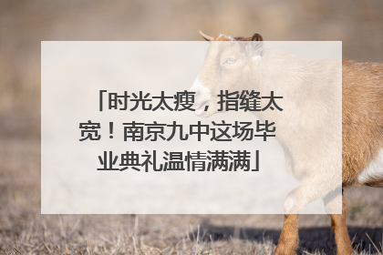 时光太瘦，指缝太宽！南京九中这场毕业典礼温情满满