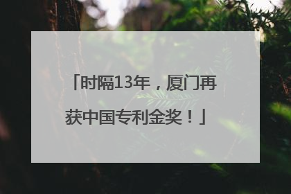 时隔13年，厦门再获中国专利金奖！