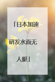 日本加速研发水面无人艇