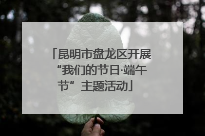 昆明市盘龙区开展“我们的节日·端午节”主题活动