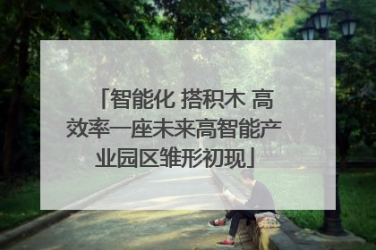 智能化 搭积木 高效率一座未来高智能产业园区雏形初现