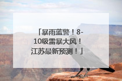 暴雨蓝警！8-10级雷暴大风！江苏最新预测！