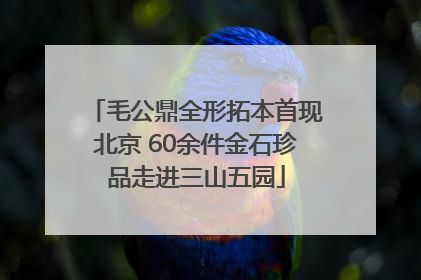 毛公鼎全形拓本首现北京 60余件金石珍品走进三山五园