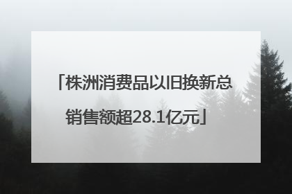 株洲消费品以旧换新总销售额超28.1亿元