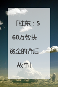 桂东：560万帮扶资金的背后故事