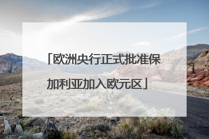 欧洲央行正式批准保加利亚加入欧元区