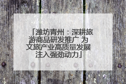 潍坊青州：深耕旅游商品研发推广 为文旅产业高质量发展注入强劲动力
