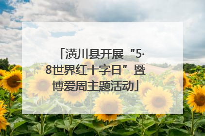 潢川县开展“5·8世界红十字日”暨博爱周主题活动