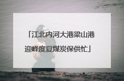 江北内河大港梁山港迎峰度夏煤炭保供忙