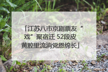 江苏八市京剧票友“戏”聚宿迁 52段皮黄腔里流淌党恩绵长