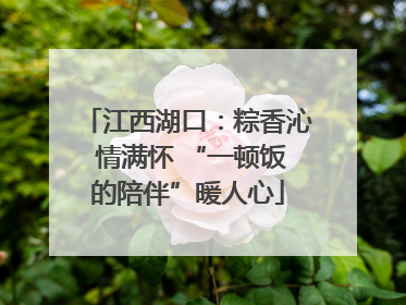 江西湖口：粽香沁 情满怀 “一顿饭的陪伴”暖人心