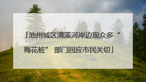 池州城区清溪河岸边现众多“梅花桩” 部门回应市民关切