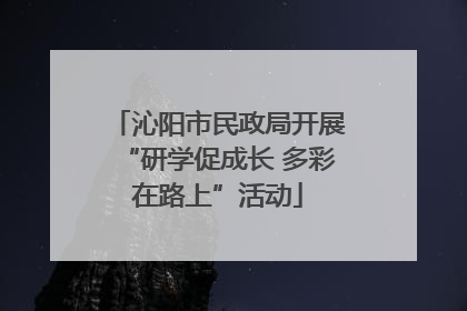 沁阳市民政局开展“研学促成长 多彩在路上”活动