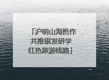 沪明山海携作 共推银发研学红色旅游线路