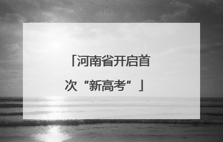 河南省开启首次“新高考”