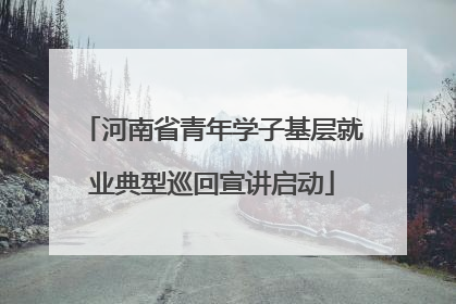 河南省青年学子基层就业典型巡回宣讲启动