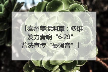 泰州姜堰烟草：多维发力奏响“6·29”普法宣传“最强音”