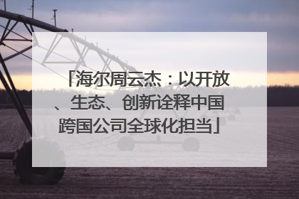 海尔周云杰：以开放、生态、创新诠释中国跨国公司全球化担当