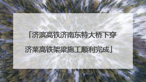 济滨高铁济南东特大桥下穿济莱高铁架梁施工顺利完成