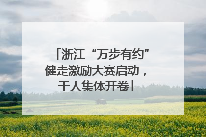 浙江“万步有约”健走激励大赛启动，千人集体开卷