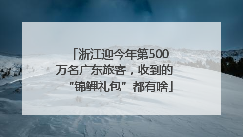 浙江迎今年第500万名广东旅客，收到的“锦鲤礼包”都有啥