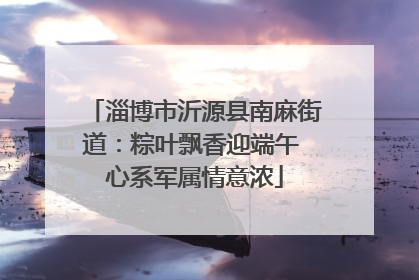 淄博市沂源县南麻街道：粽叶飘香迎端午 心系军属情意浓