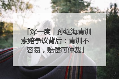 深一度｜孙继海青训索赔争议背后：青训不容易，赔偿可仲裁