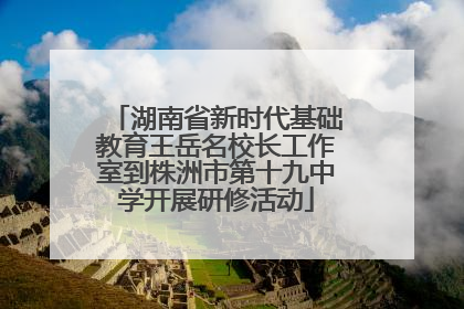 湖南省新时代基础教育王岳名校长工作室到株洲市第十九中学开展研修活动
