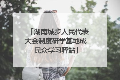 湖南城步人民代表大会制度研学基地成民众学习驿站