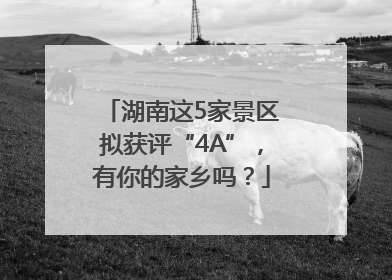 湖南这5家景区拟获评“4A”，有你的家乡吗？