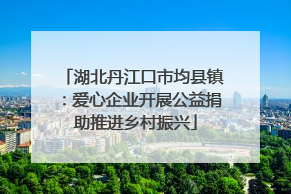 湖北丹江口市均县镇：爱心企业开展公益捐助推进乡村振兴