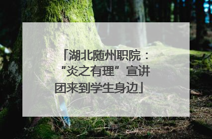 湖北随州职院：“炎之有理”宣讲团来到学生身边