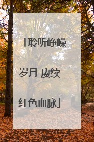 聆听峥嵘岁月 赓续红色血脉
