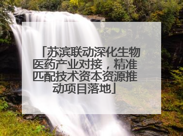 苏滨联动深化生物医药产业对接，精准匹配技术资本资源推动项目落地